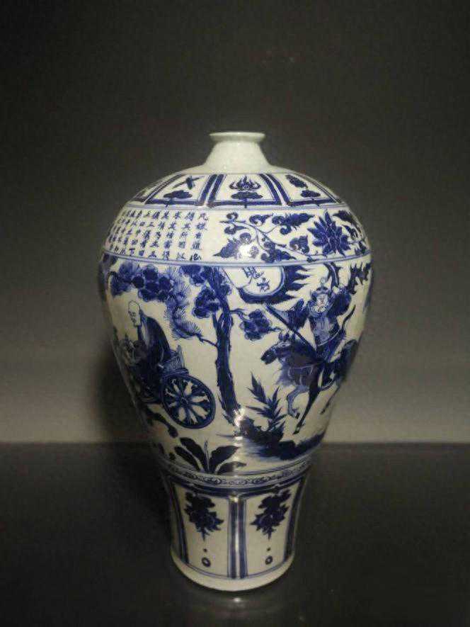 墨韵瓷魂——元青花鬼谷子下山八棱瓶的千年风华