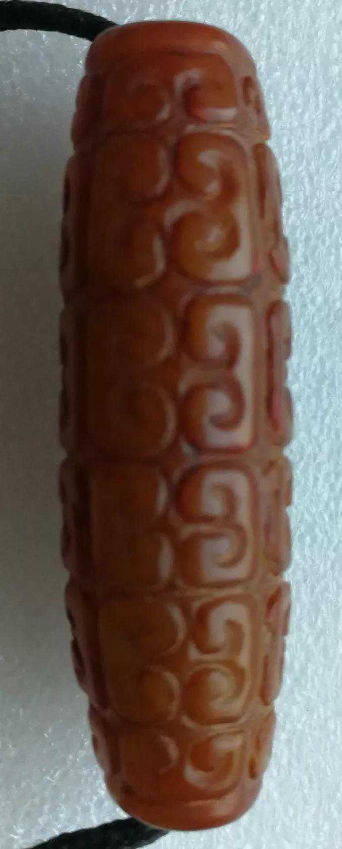 老卷云纹玛瑙勒子