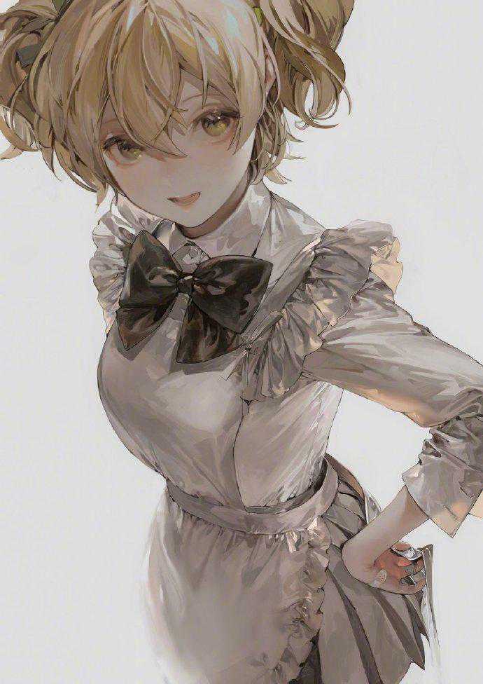 画师笔下的短发双马尾妹子太可爱了，先收藏一波