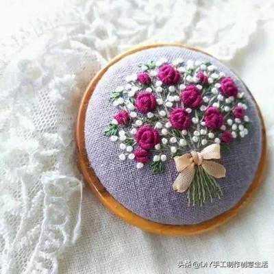 刺绣针法 | 最详细的扣眼绣和卷针绣针法教程，分享和收藏吧